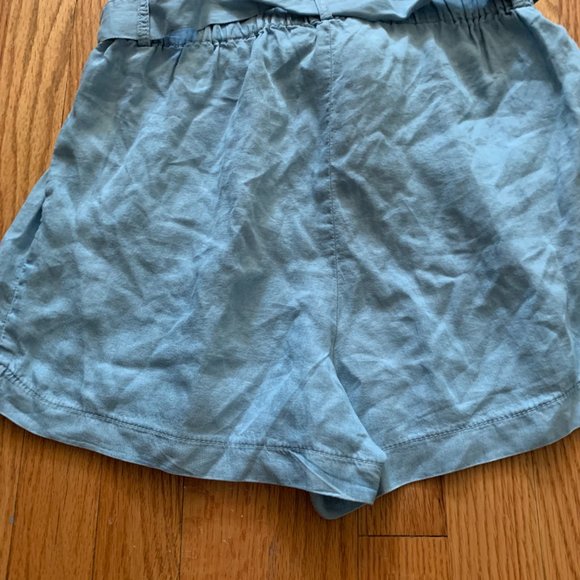 Blue Flowy Summer Shorts - Picture 3 of 3